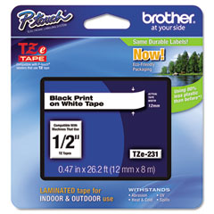 Brother TZE233 Tape 1/2IN 12MM Blue on White Labeling tape