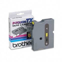 Brother,TX-6311 1in 24MM Black on Yellow Laminated Tape,Brother,OEM