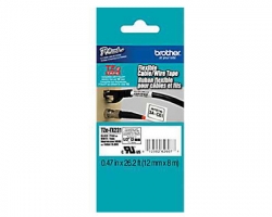 Brother TZEFX231 1/2in  (12MM) Black on White Flexible ID Tape