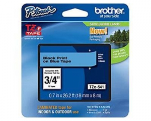 Brother TZE541, 3/4in 18mm  Black on Blue Laminated Tape