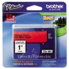 Brother TZE-451 1in (24MM) Black on Red Laminated labeling Tape