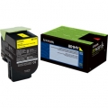 Lexmark 80C1HY0 Yellow High Yield Toner Cartridge OEM