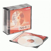 Imation 17619 DVD-R Discs, 4.7GB, 16x, Slim Jewel Cases, Silver, 10/Pack