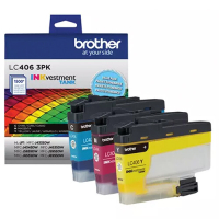 Brother LC406SET  inkVESTMENT Cyan Magenta Yellow standard yield