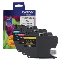 Brother LC30133PKS XL3 pack CYAN MAGENTA YELLOW OEM High Yield ink jet
