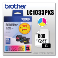 Brother LC1033PKS LC-1033PKS XL YELLOW iCYAN MAGENTA  jet genuine