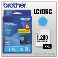 Brother LC105C LC-105C XL CYAN ink jet genuine