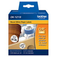 Brother DK Label DK1219 DK-1219 SIZE 1/2" ROUND
