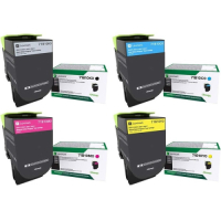 Lexmark 71B1HK0SET High Yield  Black Cyan Magenta Yellow Toner Set