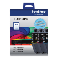 Brother LC4013PK Cyan/Magenta/Yellow Ink Cartridges, 3/Pack