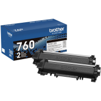  Brother TN-7602 Black Toner Cartridge Dual Pack Genuine
