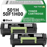 COMPATIBLE Lexmark 50F1H00 High Yield Toner Cartridge  2-PACK