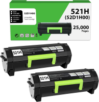 COMPATIBLE Lexmark 52D1H00-2 521H MS811 Toner High Yield 2-PACK