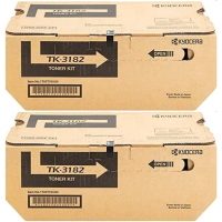 Kyocera TK3182-2 P3055dn Black Toner Cartridge 2-PACK Yield 21000 Ea (OEM)