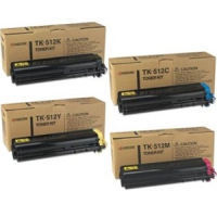 Kyocera TK512KSET TASKalfa FS-CS5020N BLACK CYAN MAGENTA YELLOW TONER SET (OEM)