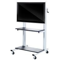 Luxor CLCD Adjustable Height TV Cart,  2 Shelves for 32" to 80" LCD Screens