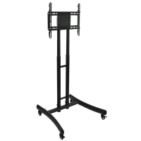 Luxor FP1000 Adjustable Height Rolling TV Cart for 32" to 70" Screens