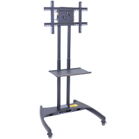 Luxor FP2500 Adjustable Height Rolling TV Cart for 40" to 60" Screens