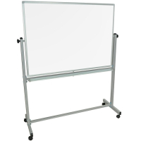 Luxor MB4836WW Mobile Magnetic Whiteboard DOUBLE SIDED with Aluminum Frame 48" X 36" 