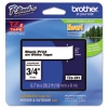 Brother TZE-241 3/4in (18mm) Black on White Laminated Tape