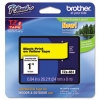 Brother TZE-651, 1in 12MM Black on Yellow Laminated Tape