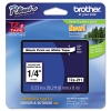 Brother TZe211, TZE211 1 /4in (6MM) Black on White Laminated Tape