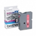 Brother TX-2521 1in 24MM Red on White Laminated Tape,Brother,OEM 
