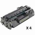 COMPATIBLE CF280A HP#80A 4 PACK Black Toner Cartridge 