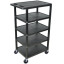 Luxor BC50-B Black 5 Flat Shelf Structural Foam Pl...