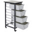 Luxor Storage MBS-SR-4L Mobile 4 Bin Cart 