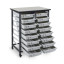Luxor Storage Cart MBS-DR-16S 16 Small Bin Mobile 
